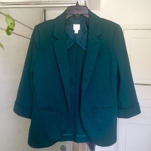 Green LC Lauren Conrad Ponte Knit Blazer